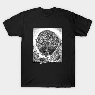 Echidna Ink Drawing by Nadya Neklioudova T-Shirt